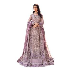 ชุดเดรส Anarkali Lehenga Choli แบบยาวประดับประดาอย่างหรูหราสไตล์ปากีสถาน สำหรับผู้หญิง ชุดเจ้าสาวงานแต่งงาน ชุดงานเลี้ยงสุดหรู ผ้าอะคริลิกกันยับ - Product Image 1