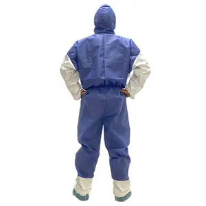 PPE Painter Spray Asbesto SMS tuta impermeabile Hazmat abito di vernice rosso tipo 56 PP PE medicale bianco PPES tuta monouso