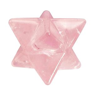 Vente en gros de magnifiques étoiles de Merkaba en quartz rose d'Europe, pierres précieuses semi-précieuses, 14-18 mm, faites à la main, respectueuses de l'environnement, Feng Shui - Product Image 1