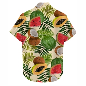 Camisa tropical sublimada para hombre, ropa de playa de poliéster personalizada, de secado rápido, con botones, informal, para vacaciones de verano, a la moda. - Product Image 3