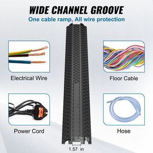 Set di Rampe per Protezione Cavi da 2.000 Libbre per Asse, Durevole per Aree ad Alto Traffico, Set da 3 Pezzi per Gestione Cavi e Accessori - Product Image 3