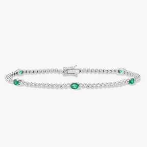 14K <b>Solid</b> Gold Oval Lab Grown Diamond Tennis <b>Bracelets</b> Buttercup Secure Box Lock 7inch Length Minimalist Luxury Everyday Wear - Product Image 1