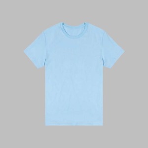 เสื้อยืดคอกลมแขนสั้นผู้ชายผ้าฝ้าย 100% สีทูโทน สกรีนโลโก้ด้านหน้าตามแบบ OEM ระบายอากาศได้ดี แห้งเร็ว เหมาะสำหรับออกกำลังกาย - Product Image 5