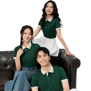 Polo anti-rétrécissement unisexe 100% coton confortable pour un usage quotidien décontracté Impression personnalisée directe d'usine - Product Image 1