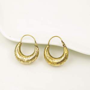 Pendientes de Aro de Latón Chapado en Oro Antiguo, Joyería de Regalo Cristiana Unisex de Moda - Product Image 6