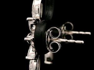 Boucles d'oreilles clous en moissanite taille marquise Sunburst avec grappe de pierres en argent 925, magnifiques clous de mariée pour mariage, bijoux fins, cadeau pour elle - Product Image 5