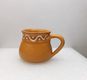 Taza de Barro Rústica Hecha a Mano con Asa, Diseño Mexicano, para Café/Té, Uso en Mesa, Regalo de Inauguración de Casa - Product Image 1