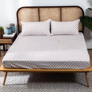 Hermoso Juego de Funda Nórdica de Algodón Estampado de Estilo Moderno para Cama Doble, 300 Hilos, Ecológico, Ropa de Cama Natural para el Hogar, 2 Fundas de Almohada - Product Image 1