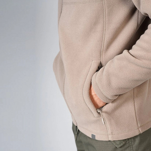 High Collar Long Dyed Outdoor Fleece <b>Jacket</b> <b>Men's</b> Winter Warm Breathable Thermal Hiking Hooded - Product Image 6