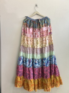 <b>Patchwork</b> Boho Gypsy Women <b>Skirt</b> Flare Maxi <b>Skirt</b> Dance <b>Skirt</b> Floor Length - Product Image 4