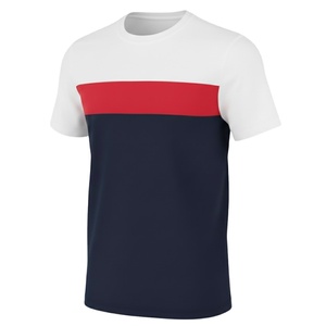 เสื้อยืดคอกลมแขนสั้นผู้ชายสีบล็อกสไตล์ลำลองสำหรับฤดูร้อน - Product Image 1