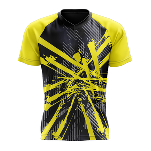 T-shirt décontracté d'été pour homme, col en V, en tissu tricoté respirant, grande taille, manches courtes 2026 - Product Image 3