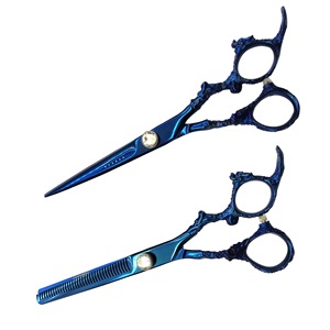 Ciseaux de coiffure professionnels japonais 5 pouces, manche en céramique, acier inoxydable 9CR13, pointes aiguisées, pour droitiers, usage en salon, personnalisables - Product Image 1
