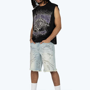 Pantalones Cortos de Mezclilla Casuales de Corte Regular para Hombre, Estilo Nuevo, Hechos a Medida, Color Sólido, Secado Rápido, Transpirables, 100% Algodón, Venta al Por Mayor - Product Image 4