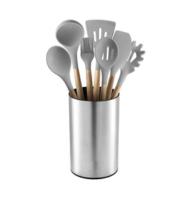 Portacucharas de Acero Inoxidable, Portacucharas de Estilo Rústico para Cubertería, Portacucharas para Utensilios de Cocina - Product Image 2