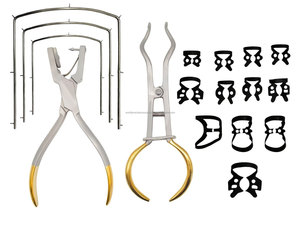 Kit de Dique de Goma Dental con 12 Pinzas Anti-Reflejantes, Marcos S/M/L, Alicates Perforadores, Pinza Brewer y Pinzas Ergonómicas Manuales para Endodoncia - Product Image 6