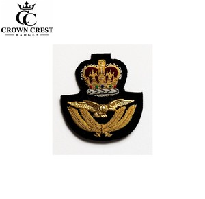 ตราปักเบเรต์พรีเมียม ปักดิ้นทองแบบกำหนดเอง อุปกรณ์ตกแต่งเสื้อผ้า ปักติดเสื้อผ้า งานปักคุณภาพสูง - Product Image 3