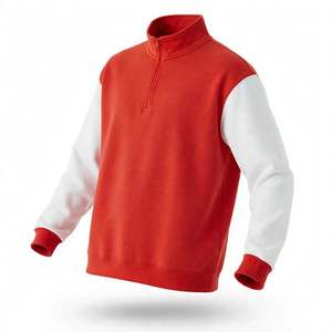 Sudadera Deportiva de Otoño para Hombre, 100% Algodón, con Cierre de Cremallera de un Cuarto, Cuello Camisero, Manga Larga, Transpirable - Product Image 2