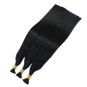 APOGROUP ขายส่งผมต่อเวียดนามแท้ 100% แบบ Super Double Drawn เย็บด้วยเครื่องจักรแบบ Double Weft น้ำหนัก 100 กรัม สีดำธรรมชาติ แบบดัดได้ - Product Image 5
