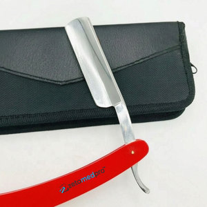 มีดโกนหนวดแบบตรงสำหรับผู้ชาย รุ่นคลาสสิค ระดับมืออาชีพ ใบมีดเดี่ยวสแตนเลส ด้ามจับพลาสติก บรรจุภัณฑ์สีปรับแต่งได้ - Product Image 3