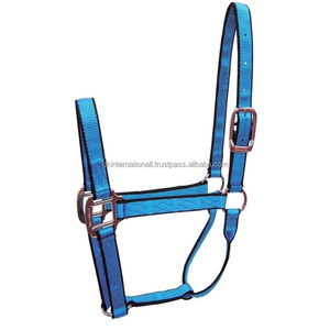 Sangle en nylon double épaisseur de qualité supérieure option de couleur multiple Licol en nylon roulé à gorge en zinc matériel licol cheval - Product Image 4