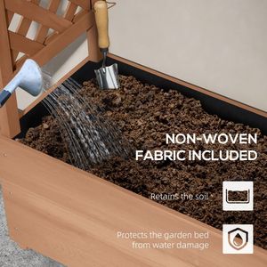 Fioriera da Esterno in Legno Alta 180 cm con Tetto a Traliccio per Piante Rampicanti e Fiori Pendenti - Elegante Design per Orto Rialzato - Product Image 4