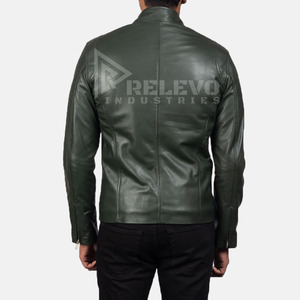 Veste d'hiver en cuir véritable sur mesure pour homme, couleur unie, design classique de luxe, haute qualité, professionnelle - Product Image 5