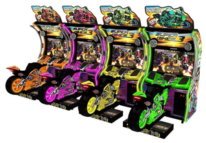 Machine de jeu d'arcade autonome officielle Raw Thrills Super Bikes 3, simulateur de course moto avec écran HD 42 pouces et éclairage LED, fonctionnant à monnayeur - Product Image 3