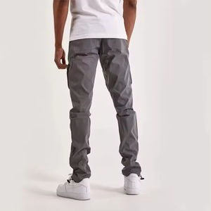 Pantalon cargo pour homme, style utilitaire multi-poches, coupe décontractée, confortable, 100% coton, léger - Product Image 6
