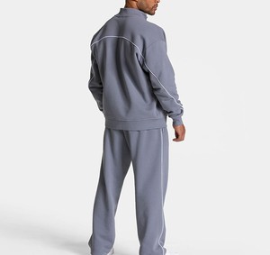 เสื้อผ้าผู้ชายคุณภาพสูง ทรงหลวม คอตั้ง ผ้าฝ้ายหนา 100% ระบายอากาศได้ดี แห้งเร็ว เหมาะสำหรับออกกำลังกาย ฟิตเนส วิ่ง เล่นกีฬา สตรีทแวร์ - Product Image 4