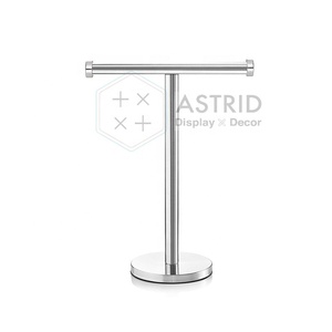 Silver Polished Stainless Steel Modern <b>Towel</b> Display <b>Rack</b> with Carton Packing for Hotel Use - Product Image 3