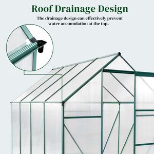 6x8 Hybrid Polycarbonate Green Garden Greenhouse Versatile and Durable Greenhouse for Your Outdoor Space - Product Image 4