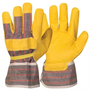 Guantes de Seguridad de Cuero de Cabra Canadiense Resistentes, Textura Lisa, Certificación CE, Grosor de 11 oz, Precio Económico al por Mayor - Product Image 1
