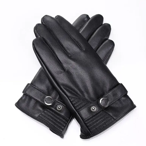 Gants en cuir chauds d'hiver de haute qualité pour hommes et femmes, compatibles avec les écrans tactiles, accessoire de mode thermique - Product Image 2