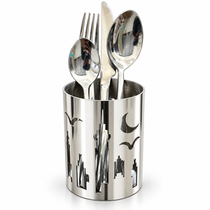 New Arrival Stainless Steel Set of 4 Cutlery with Holder with different Colors Finish Dishwasher Safe Cutlery and Holder - Product Image 2