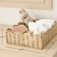 Ensemble de paniers à pétoncles panier organisateur multifonction, plateau ou panier de rangement à linge, fabriqué en jonc de mer durable, vente en gros