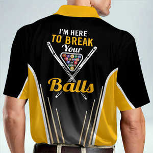 Chemise de billard pour homme en toile respirante 100 % polyester de qualité supérieure, personnalisable, séchage rapide, sublimation, pour le snooker et le billard - Product Image 2