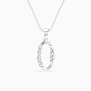 Colgante Modern Orbit con diamante cultivado en laboratorio de 0.30 quilates en oro amarillo, blanco y rosa de 9 quilates - Product Image 2