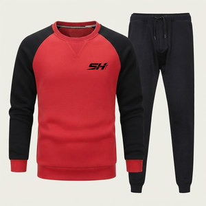 Customized Breathable Winter Men's 2-Piece Track Suit Full Ribbed Cuff Sleeves And Ankle Design Pullover Casual Jogging Wear <b>Set</b> - Product Image 2