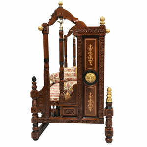 Heavy Carved Maharaja <b>Swing</b> for Home Custom Luxury Carved Teak Wooden <b>Swing</b> Jhula Manufacturer and Exporter At Wholesale Prices - Product Image 2