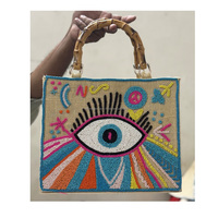 Sac à main fourre-tout en cuir brodé bohème pour femmes, écologique et durable