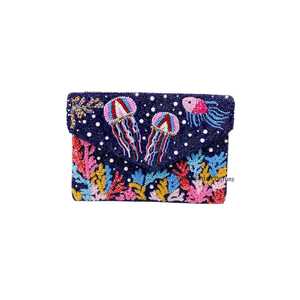 Oceans Amazing Design Beaded Clutches Women Summer Beach Party Handmade Hand Embroidery Seed Beads Custom Order - Product Image 4
