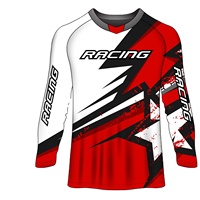 Vêtements de course moto amples, personnalisables avec logo, impression par sublimation, unisexe, été/hiver, respirants, séchage rapide, vente en gros