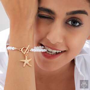 PRAO Starfish Shores Bracelet de perles anti-ternissement Bracelets élégants pour femme - Product Image 1
