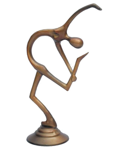 Par de Estatuas de Arte Moderno - Figuras Metálicas Antiguas Bailando para Decoración del Hogar, Tipo de Producto: Aluminio - Product Image 6