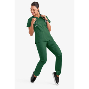 Women's High Quality Medical <b>Scrub</b> <b>Uniforms</b> Female Staff Workwear Wholesale Breathable Hospital <b>Scrubs</b> Suits <b>Uniforms</b> OEM - Product Image 3