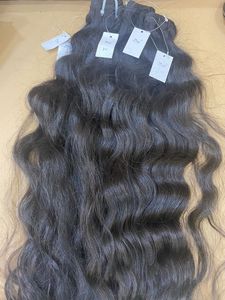 Extensions de cheveux humains 100% Remy Indian Temple DAKSHA, 16 pouces, double trame machine, cheveux vierges non traités, ondulation naturelle, pour tissage et permanente - Product Image 4