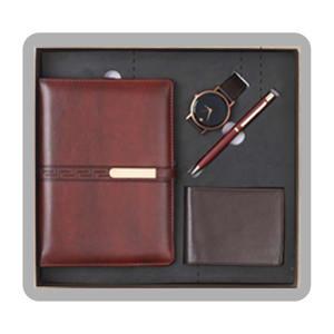 6PCS Promotional Wooden Business Corporate Gift Set Customized Logo <b>Personalized</b> Diary Pen <b>Keychain</b> Card Holder Mug Water Bottle - Product Image 2