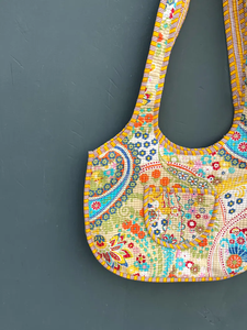 Sac fourre-tout en coton matelassé, imprimé jungle, style bohème - Product Image 2