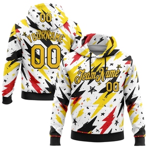 Vente en gros directe, nouvelle conception, sweat-shirt sportif personnalisé, blanc, jaune, rouge-noir, 3D, inspiré du graffiti allemand - Product Image 1